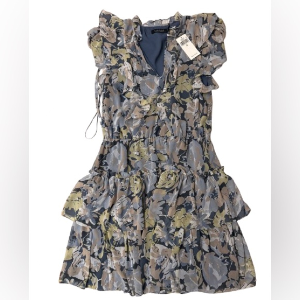 Ralph Lauren Petite Floral Ruffle-Trim Georgette Dress